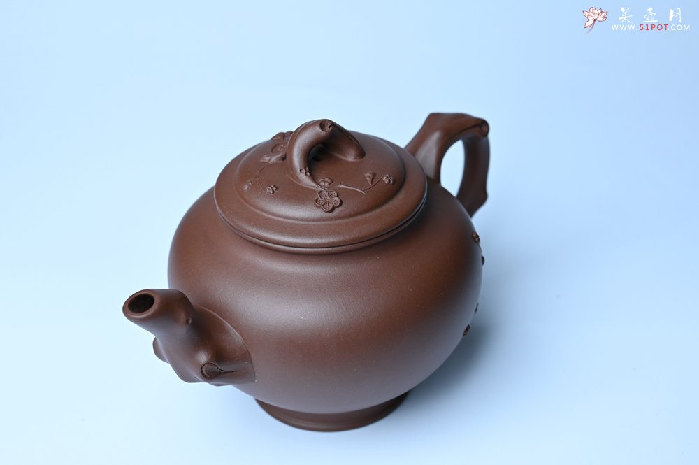 紫砂壶图片：美壶特惠 精致报春系列之梅花报春壶 - 全手工紫砂壶网