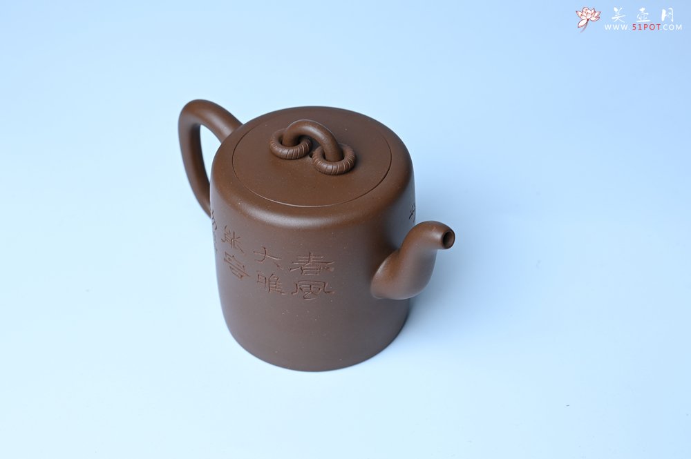 紫砂壶图片：美壶特惠 潜力股王静然 优质紫泥双圈壶 春风大雅能容物 装饰文雅 - 全手工紫砂壶网