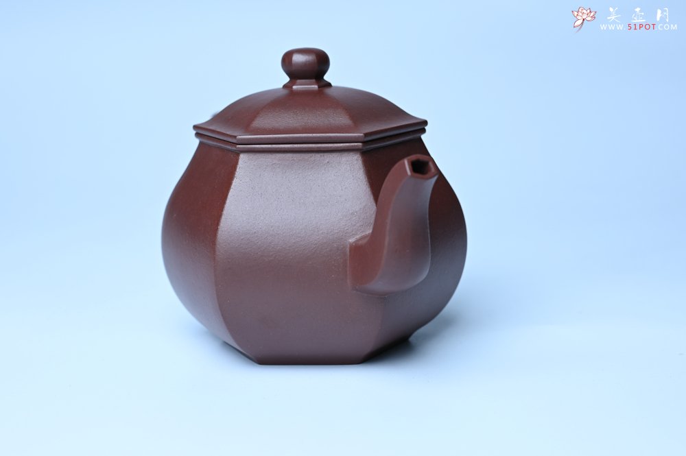紫砂壶图片：全手工六方高韵 韵味悠长 - 全手工紫砂壶网