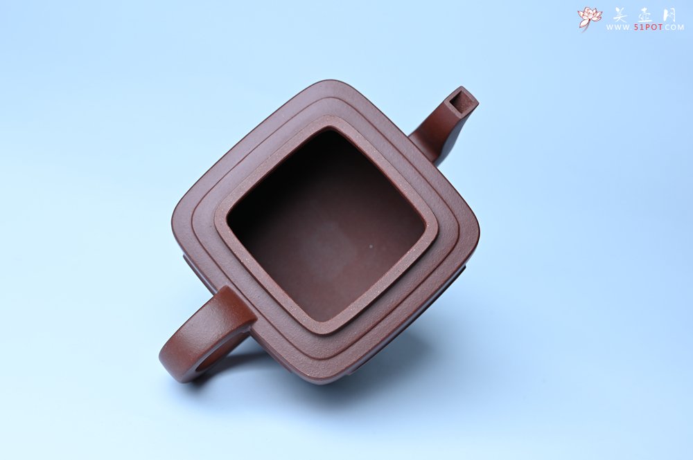 紫砂壶图片：美壶特惠 全手工优质紫红泥精致四方菱花壶 特文气 - 全手工紫砂壶网