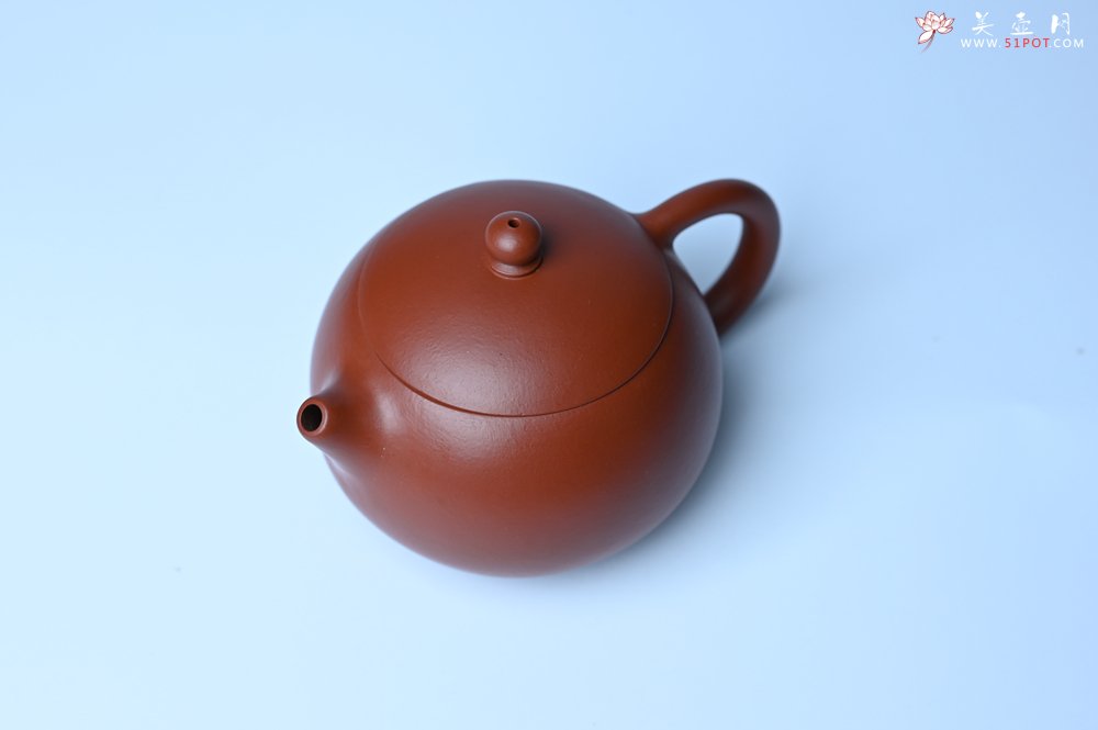 紫砂壶图片：美壶特惠 油润大红袍朱泥 小品西施壶 茶人醉爱 - 全手工紫砂壶网