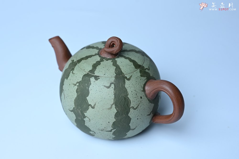 紫砂壶图片：美壶特惠 精致西瓜紫砂壶 茶人醉爱 - 全手工紫砂壶网