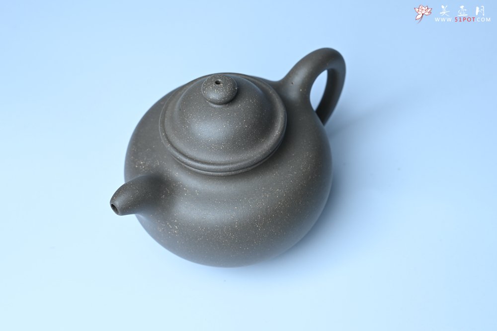 紫砂壶图片：美壶特惠 精致青段大亨掇只壶 茶人醉爱 - 全手工紫砂壶网