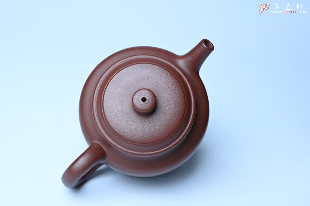 紫砂壶图片：油润黄龙山4号深井红皮龙 全手工德中壶 - 全手工紫砂壶网