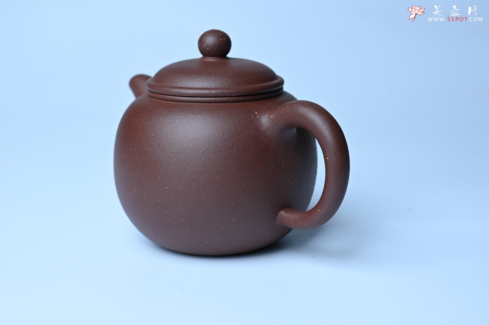 紫砂壶图片：毛国强入室弟子黄云初 特好老紫泥匏尊壶 名家何水法书法“坐忘” 刘世涛伯陶刻 - 全手工紫砂壶网