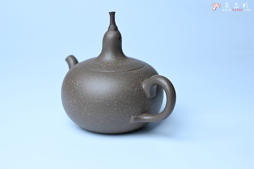 紫砂壶图片：美壶特惠 精致青段大肚茄子壶 茶人醉爱 - 全手工紫砂壶网