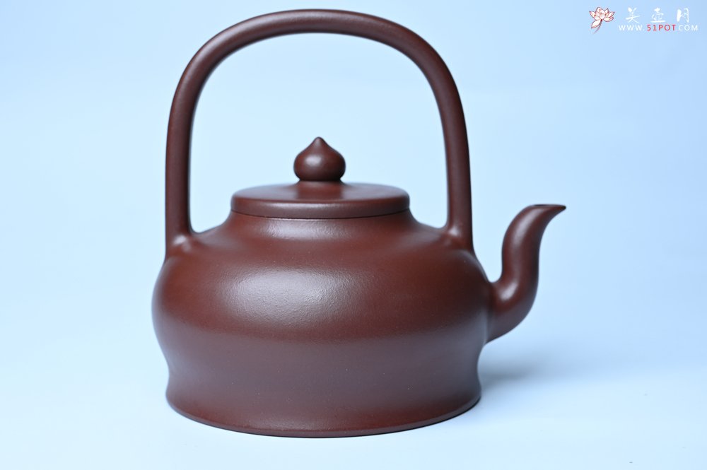 紫砂壶图片：潜力股周小培老师 4号井深井红皮龙 超精致全手工天星提梁壶 - 全手工紫砂壶网