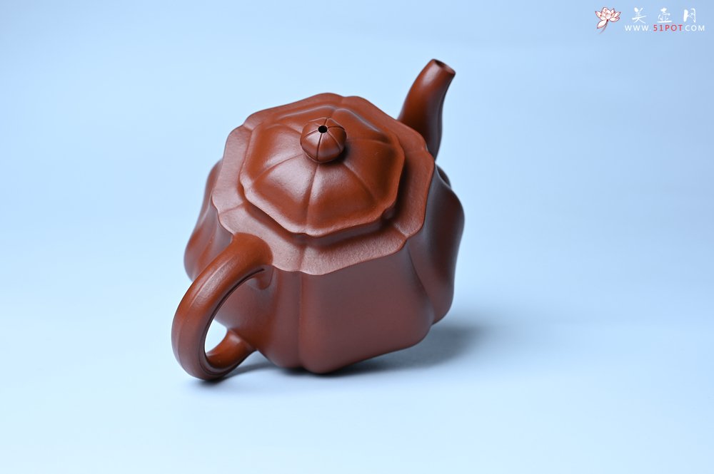 紫砂壶图片：美壶特惠 老朱泥高菱壶 茶人醉爱 - 全手工紫砂壶网