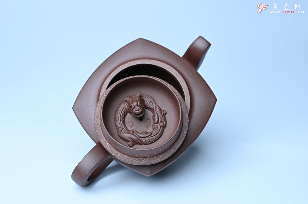 紫砂壶图片：美壶年底特惠 精工卧虎藏龙壶 难度大 茶人醉爱 - 全手工紫砂壶网