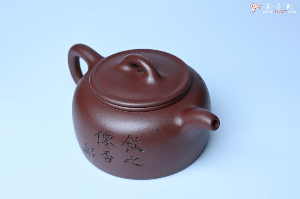 紫砂壶图片：潜力股周小培老师 4号井深井红皮龙 全手工过桥井栏壶 装饰人物特文气 - 全手工紫砂壶网