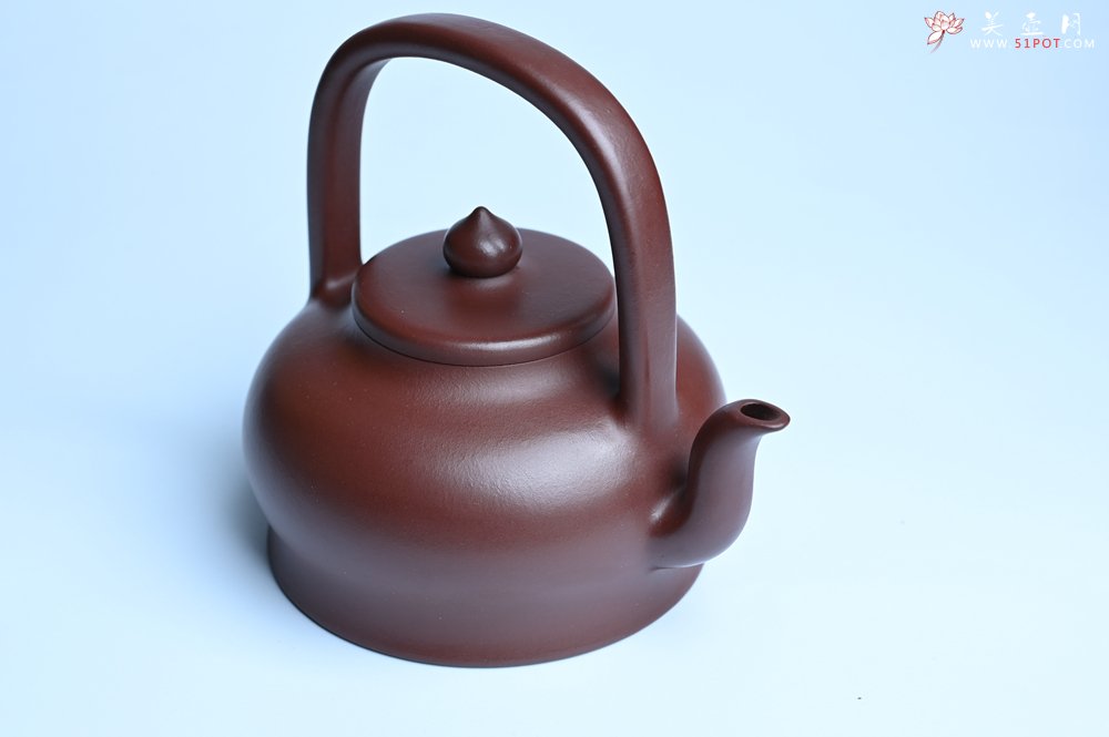 紫砂壶图片：潜力股周小培老师 4号井深井红皮龙 超精致全手工天星提梁壶 - 全手工紫砂壶网