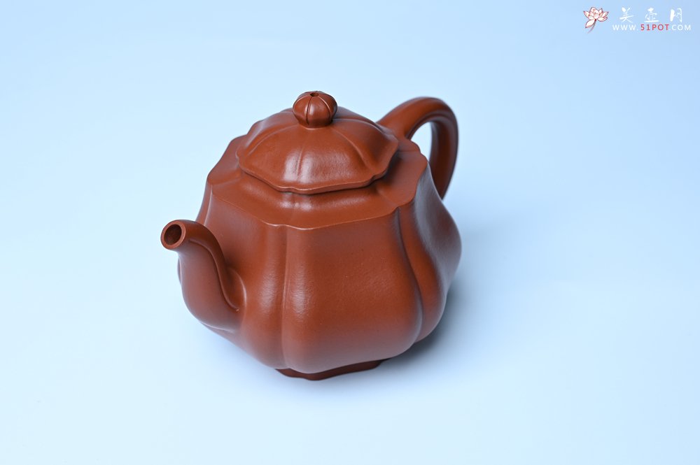 紫砂壶图片：美壶特惠 老朱泥高菱壶 茶人醉爱 - 全手工紫砂壶网