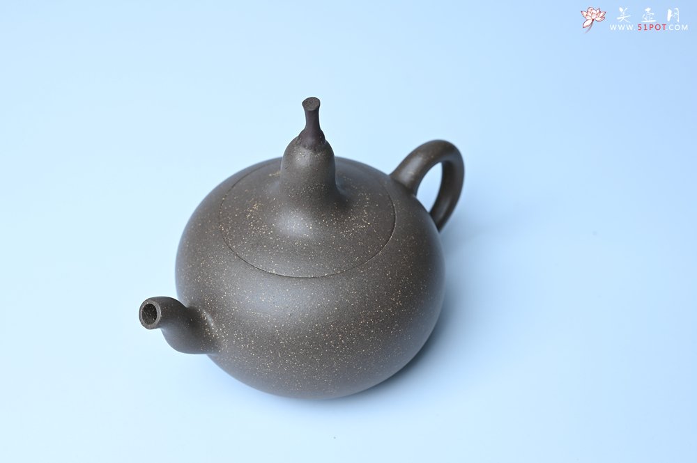 紫砂壶图片：美壶特惠 精致青段大肚茄子壶 茶人醉爱 - 全手工紫砂壶网