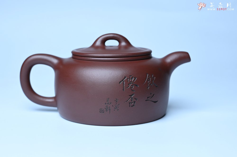 紫砂壶图片：潜力股周小培老师 4号井深井红皮龙 全手工过桥井栏壶 装饰人物特文气 - 全手工紫砂壶网
