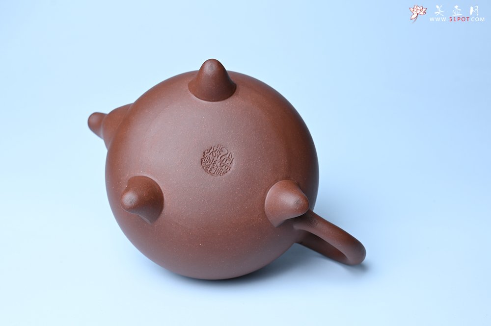紫砂壶图片：美壶特惠 精致特好底曹青云肩如意壶 - 全手工紫砂壶网