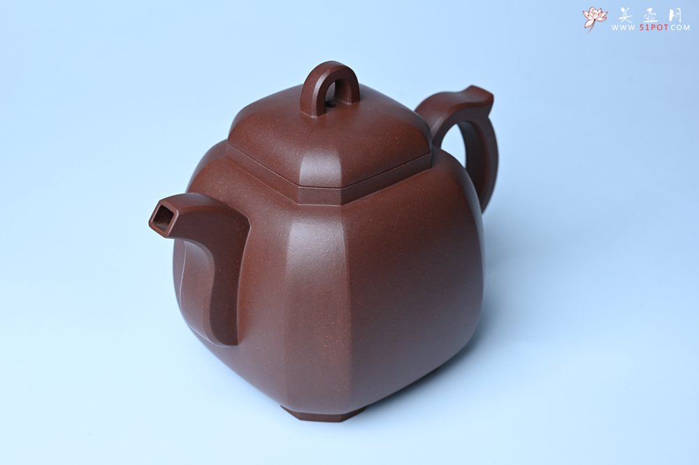 紫砂壶图片：实力派张海艳全手工家藏底槽清精工福临八方壶 气势磅礴 - 全手工紫砂壶网