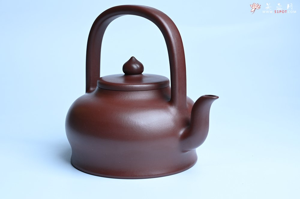 紫砂壶图片：潜力股周小培老师 4号井深井红皮龙 超精致全手工天星提梁壶 - 全手工紫砂壶网