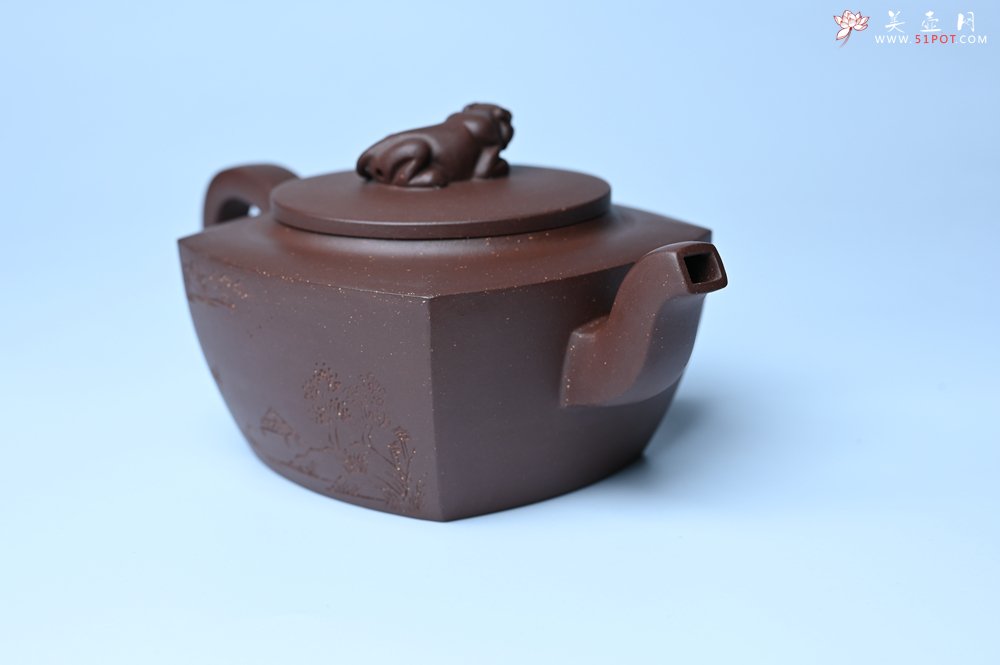 紫砂壶图片：美壶年底特惠 精工卧虎藏龙壶 难度大 茶人醉爱 - 全手工紫砂壶网