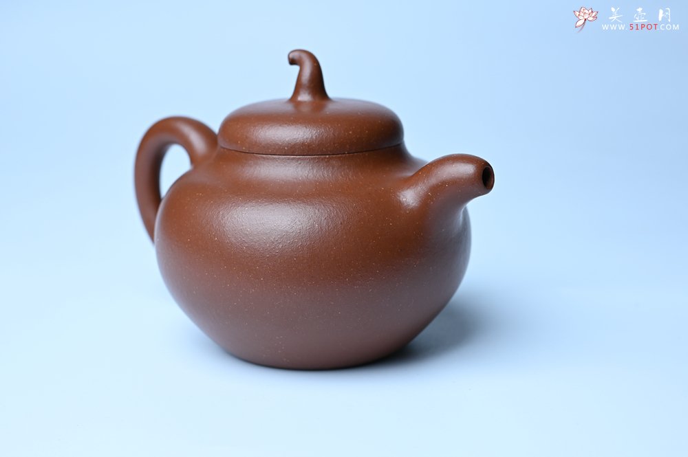 紫砂壶图片：潜力股周小培老师 油润降坡泥全手工茄瓜壶 - 全手工紫砂壶网