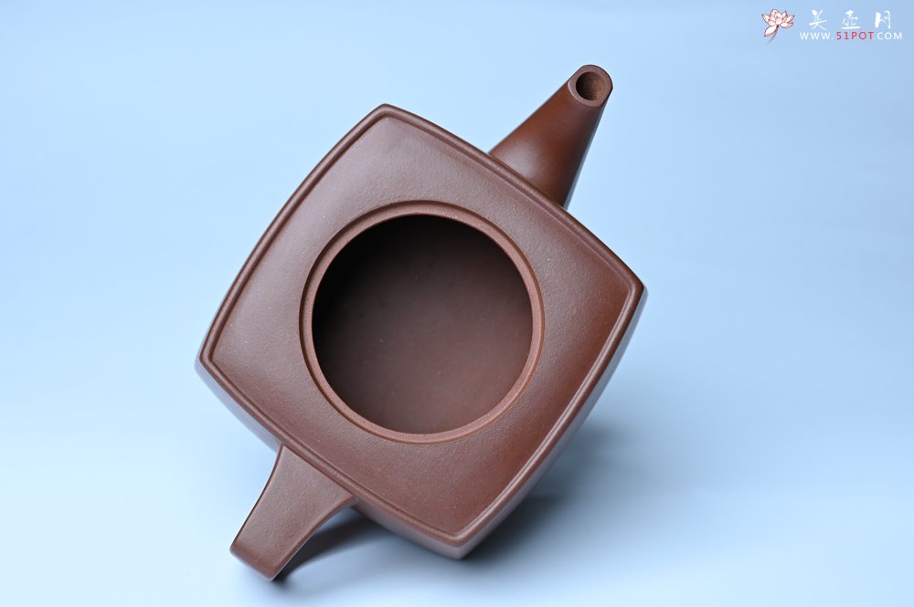 紫砂壶图片：实力派张海艳全手工精工砂四方壶 做工一流 - 全手工紫砂壶网