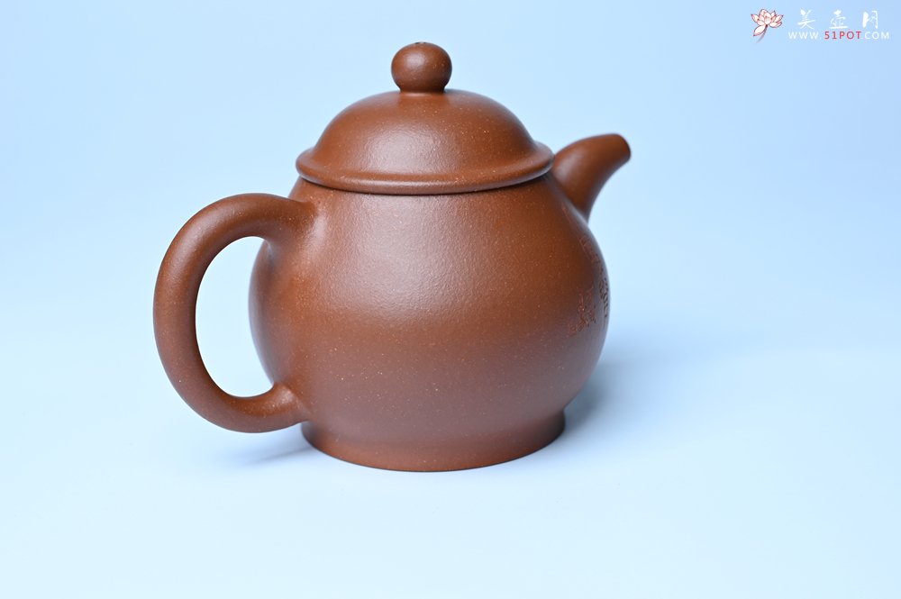 紫砂壶图片：美壶特惠 王老师 全手工红降坡泥潘壶 国助工 易轩 范小君徒杨志老师刻绘 装饰小富贵特文气 - 全手工紫砂壶网