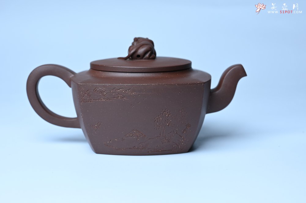 紫砂壶图片：美壶年底特惠 精工卧虎藏龙壶 难度大 茶人醉爱 - 全手工紫砂壶网