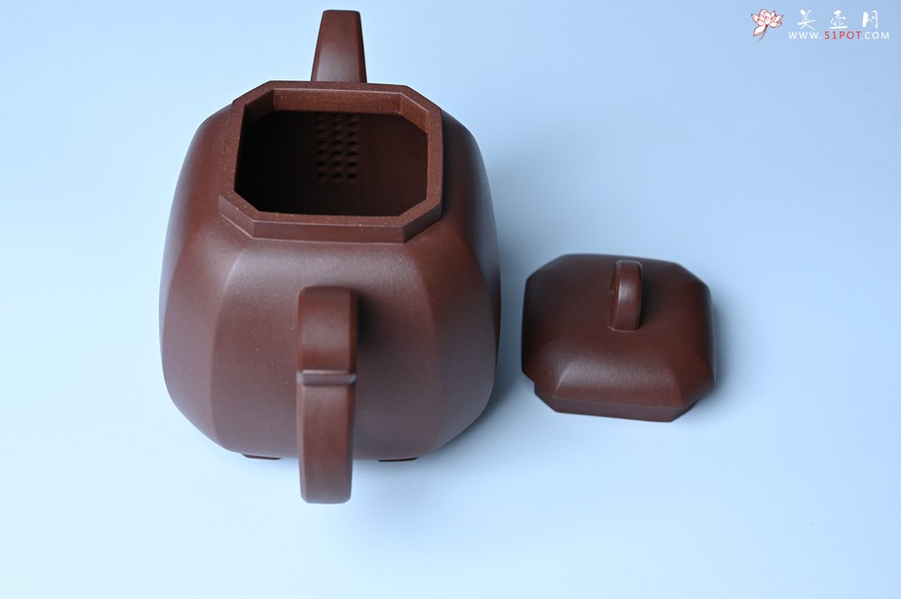 紫砂壶图片：实力派张海艳全手工家藏底槽清精工福临八方壶 气势磅礴 - 全手工紫砂壶网