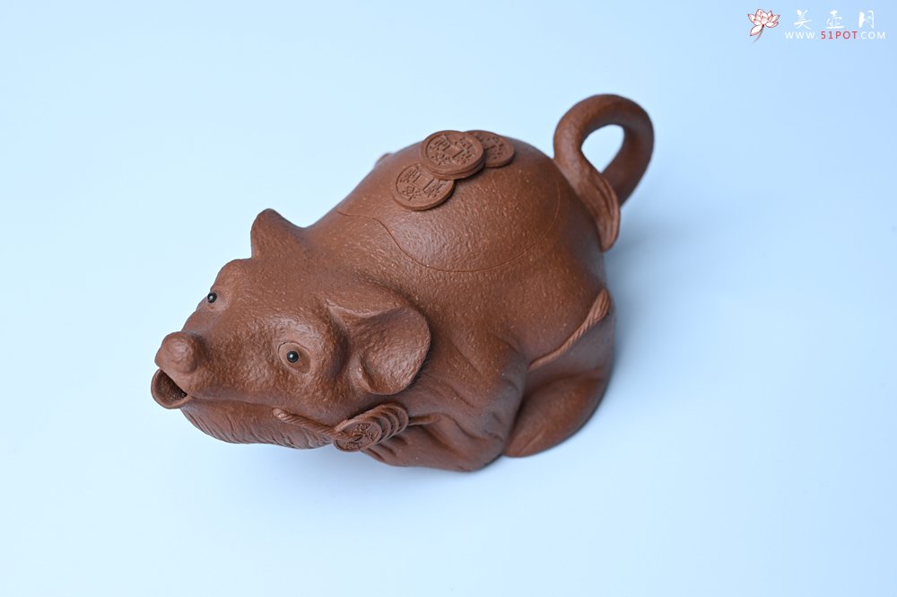 紫砂壶图片：美壶特惠 优质降坡泥鼠你有钱壶壶 茶人醉爱 - 全手工紫砂壶网