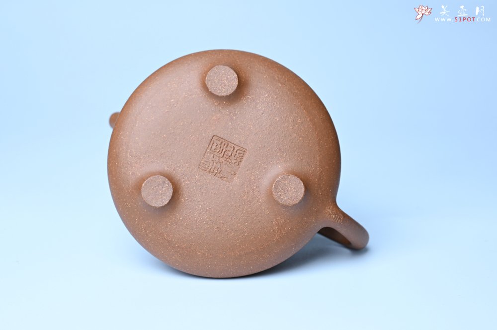 紫砂壶图片：油润五彩段泥 全手工薄胎子冶石瓢 难度大 骨肉匀挺 文气装饰罗汉图 - 全手工紫砂壶网