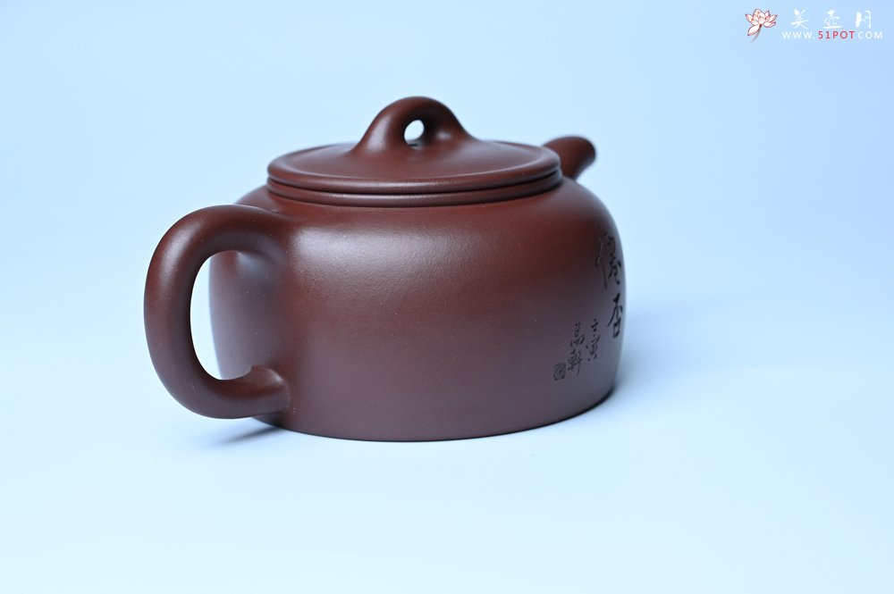 紫砂壶图片：潜力股周小培老师 4号井深井红皮龙 全手工过桥井栏壶 装饰人物特文气 - 全手工紫砂壶网