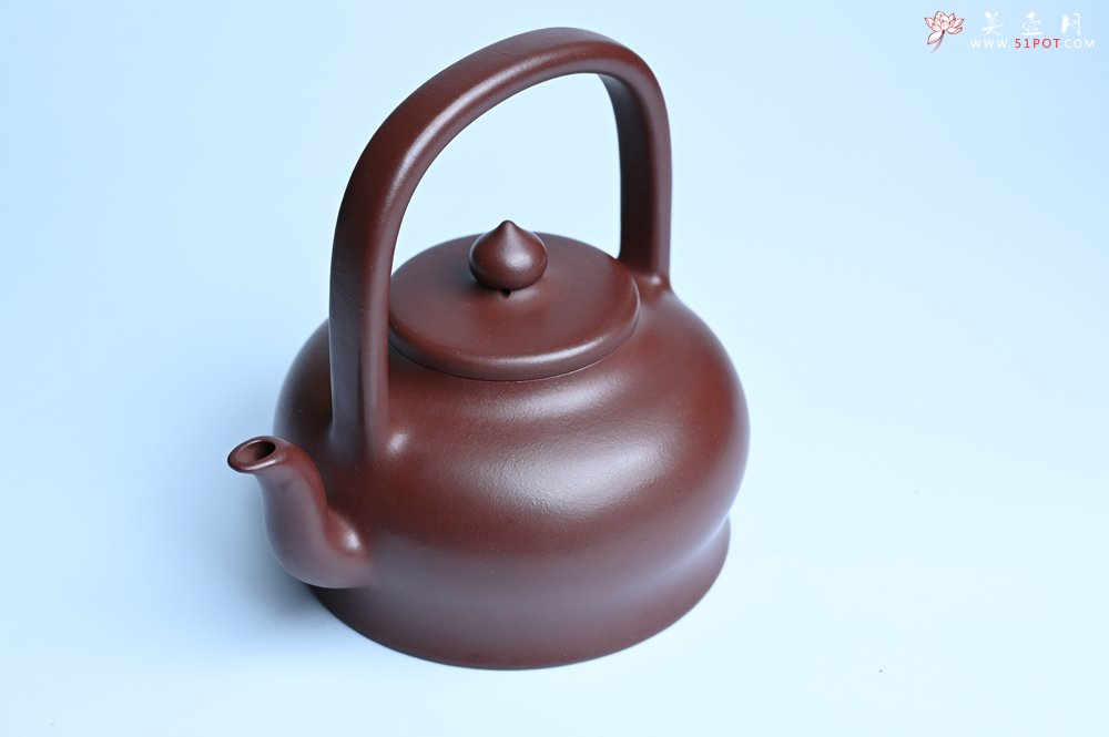 紫砂壶图片：潜力股周小培老师 4号井深井红皮龙 超精致全手工天星提梁壶 - 全手工紫砂壶网