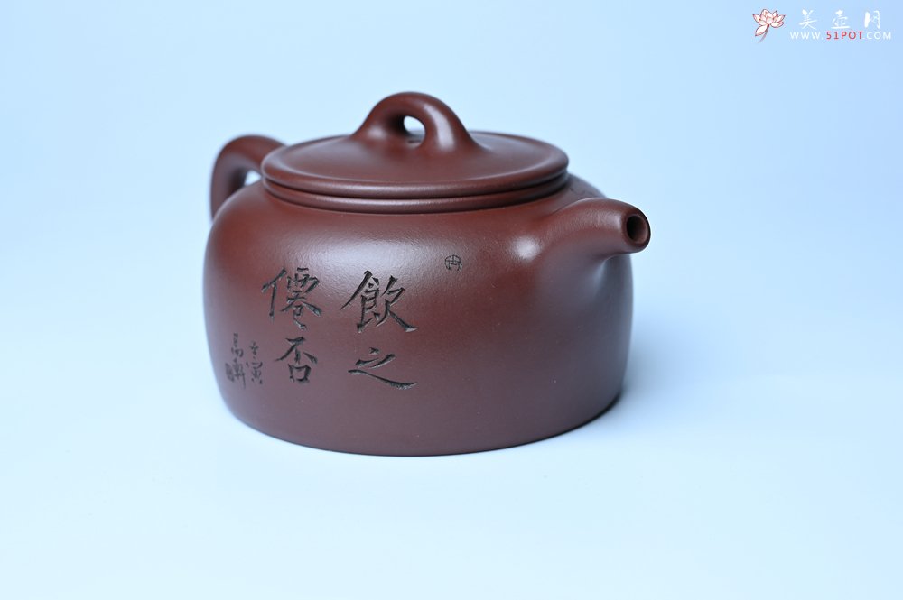 紫砂壶图片：潜力股周小培老师 4号井深井红皮龙 全手工过桥井栏壶 装饰人物特文气 - 全手工紫砂壶网