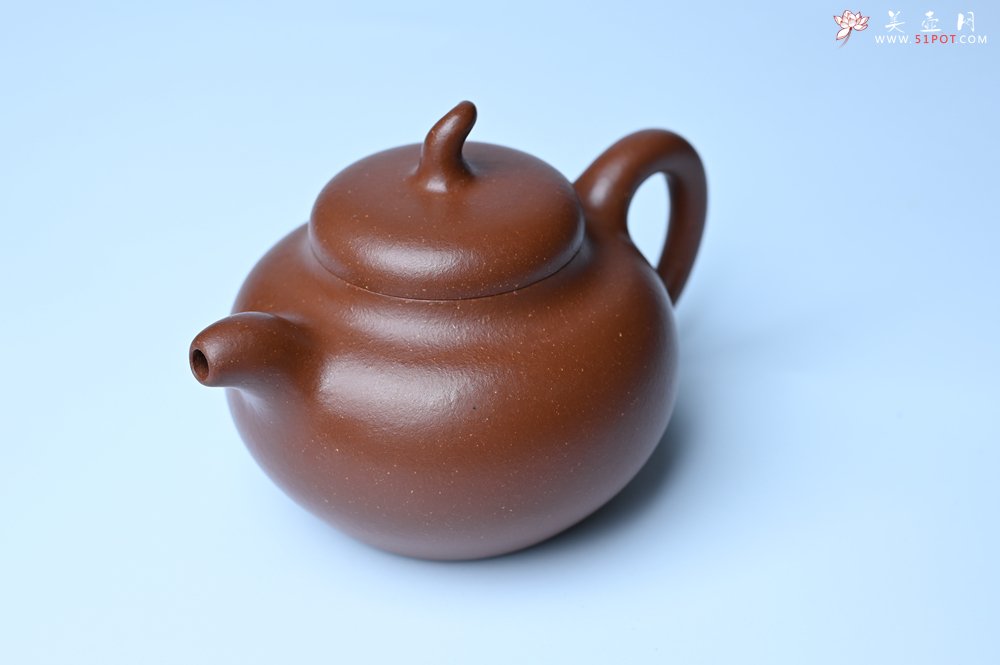 紫砂壶图片：潜力股周小培老师 油润降坡泥全手工茄瓜壶 - 全手工紫砂壶网