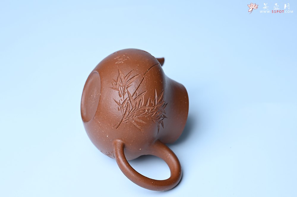 紫砂壶图片：美壶特惠 特好朱泥居不可无竹梨形壶 茶人醉爱 - 全手工紫砂壶网