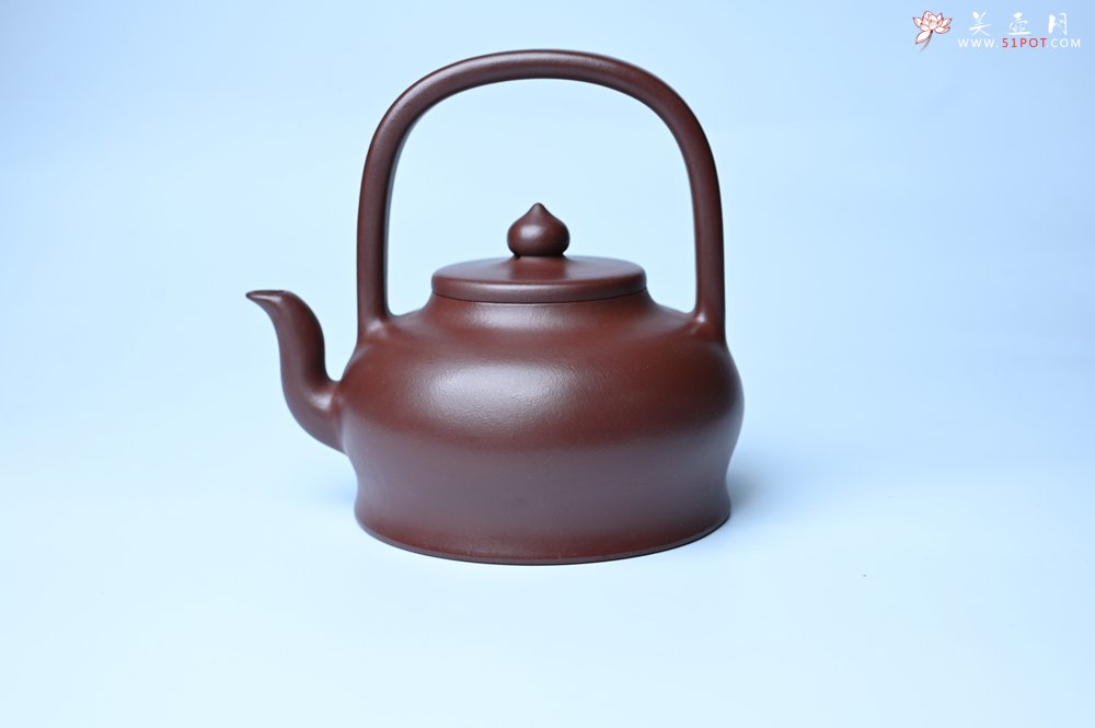 紫砂壶图片：潜力股周小培老师 4号井深井红皮龙 超精致全手工天星提梁壶 - 全手工紫砂壶网