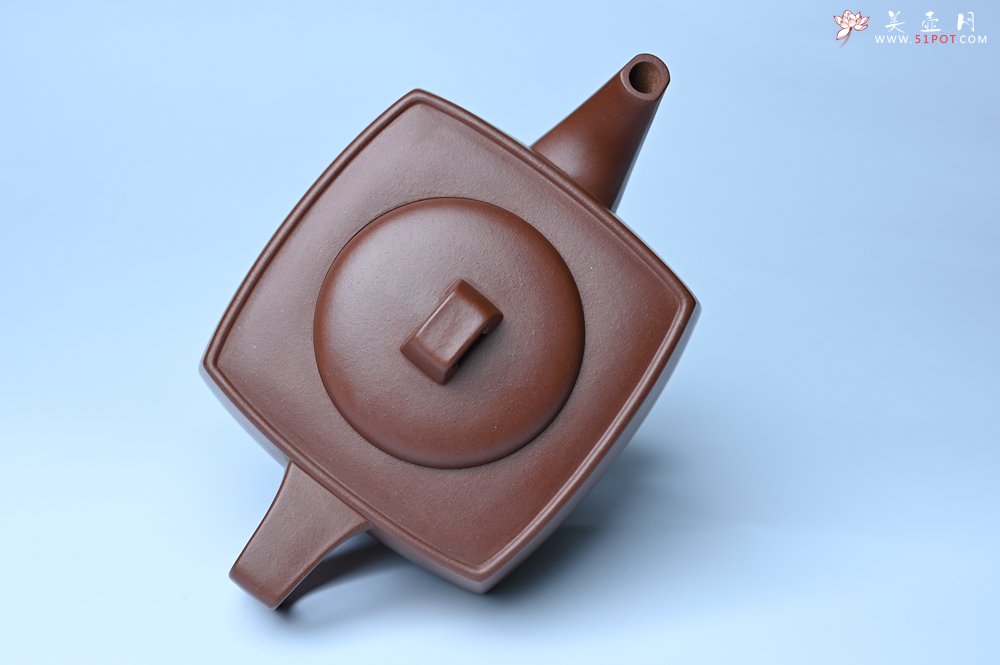 紫砂壶图片：实力派张海艳全手工精工砂四方壶 做工一流 - 全手工紫砂壶网