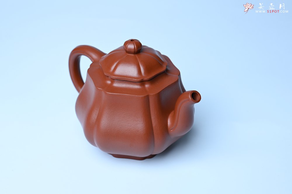 紫砂壶图片：美壶特惠 老朱泥高菱壶 茶人醉爱 - 全手工紫砂壶网