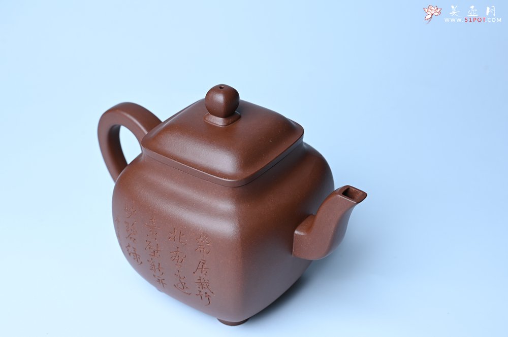 紫砂壶图片：实力派张海艳全手工油润底曹青重器鸣远四方 气势磅礴 用心之作 装饰人物特文气 - 全手工紫砂壶网
