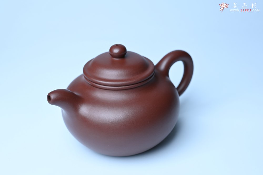 紫砂壶图片：潜力股周小培老师 4号井深井红皮龙 超精致全手工莲子茶壶 - 全手工紫砂壶网