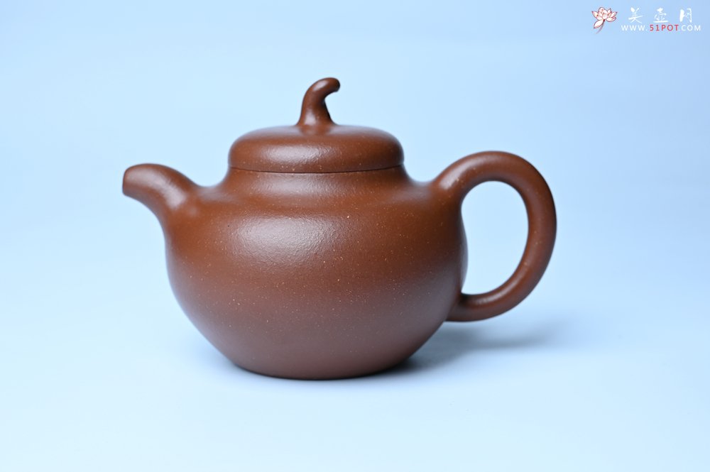 紫砂壶图片：潜力股周小培老师 油润降坡泥全手工茄瓜壶 - 全手工紫砂壶网