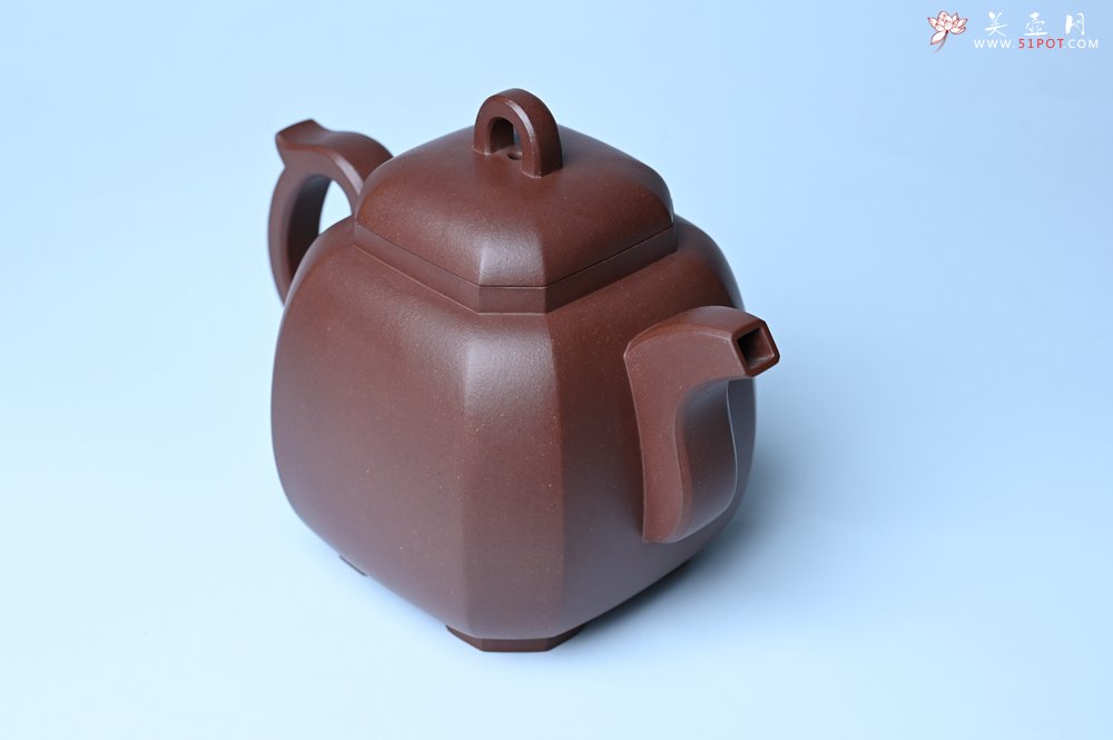 紫砂壶图片：实力派张海艳全手工家藏底槽清精工福临八方壶 气势磅礴 - 全手工紫砂壶网