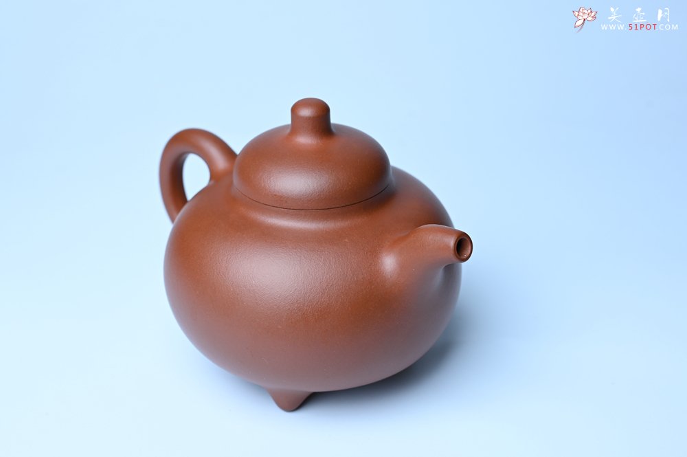 紫砂壶图片：潜力股周小培老师 老师家藏黄龙山一号井小红泥 全手工乳鼎壶 - 全手工紫砂壶网