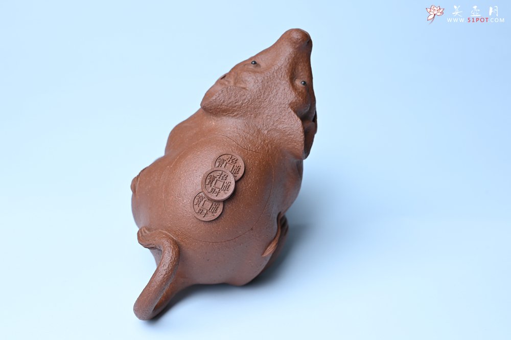 紫砂壶图片：美壶特惠 优质降坡泥鼠你有钱壶壶 茶人醉爱 - 全手工紫砂壶网