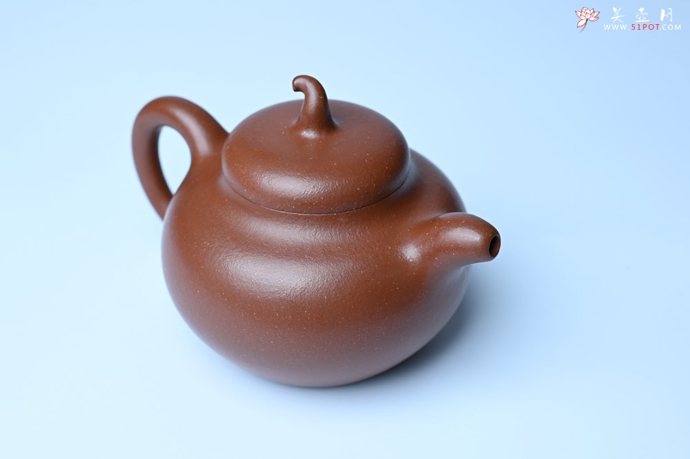 紫砂壶图片：潜力股周小培老师 油润降坡泥全手工茄瓜壶 - 全手工紫砂壶网