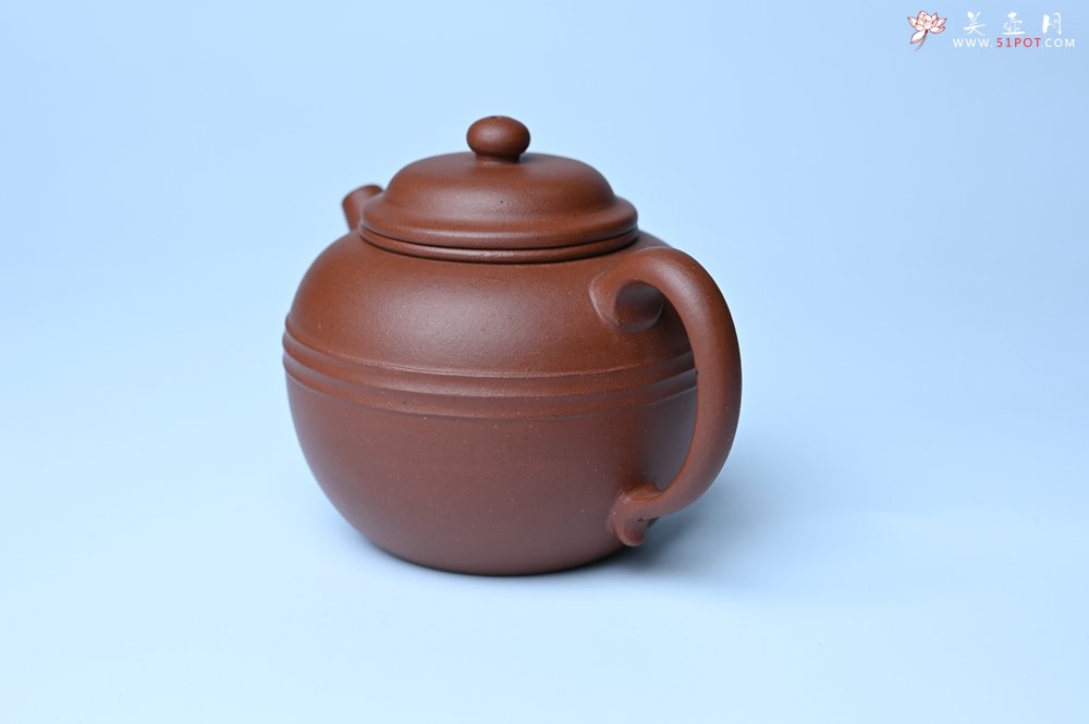 紫砂壶图片：美壶特惠 精致老清水泥腰线巨轮壶 茶人醉爱 - 全手工紫砂壶网