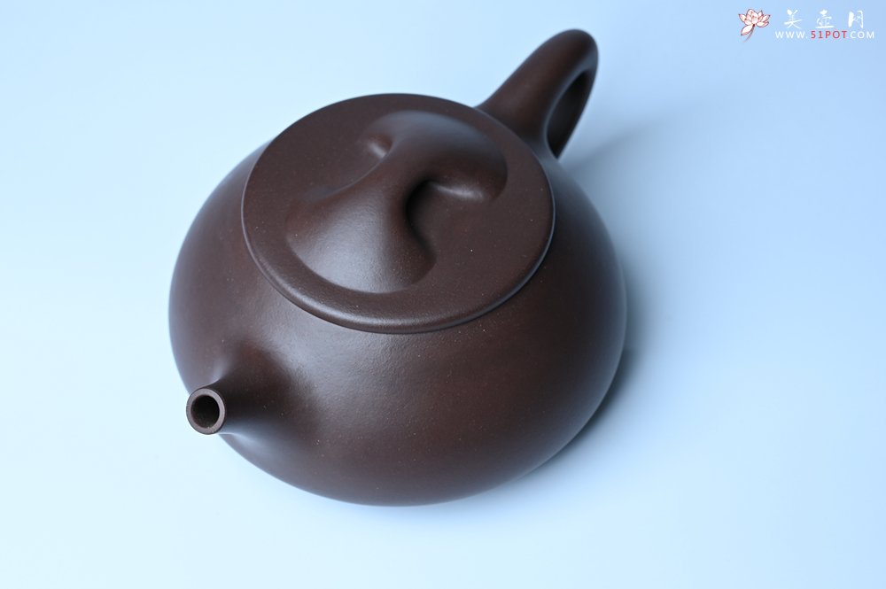 紫砂壶图片：美壶特惠 精致特好紫泥大满瓢 难度大 足足做了一个多星期 - 全手工紫砂壶网