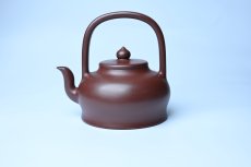 紫砂壶图片：潜力股周小培老师 4号井深井红皮龙 超精致全手工天星提梁壶 - 全手工紫砂壶网