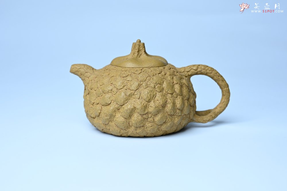 紫砂壶图片：美壶特惠 全手工黄段供春 肌理有老树瘿的感觉 灰常赞 - 全手工紫砂壶网