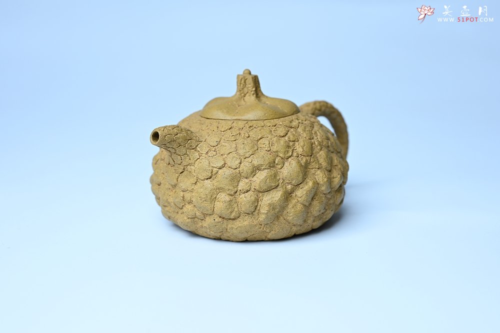 紫砂壶图片：美壶特惠 全手工黄段供春 肌理有老树瘿的感觉 灰常赞 - 全手工紫砂壶网