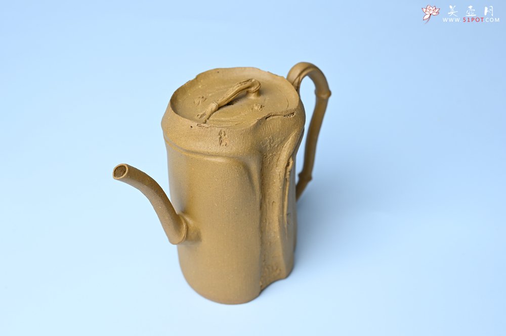 紫砂壶图片：美壶特惠 黄金段泥全手工君竹壶 茶人醉爱 - 全手工紫砂壶网